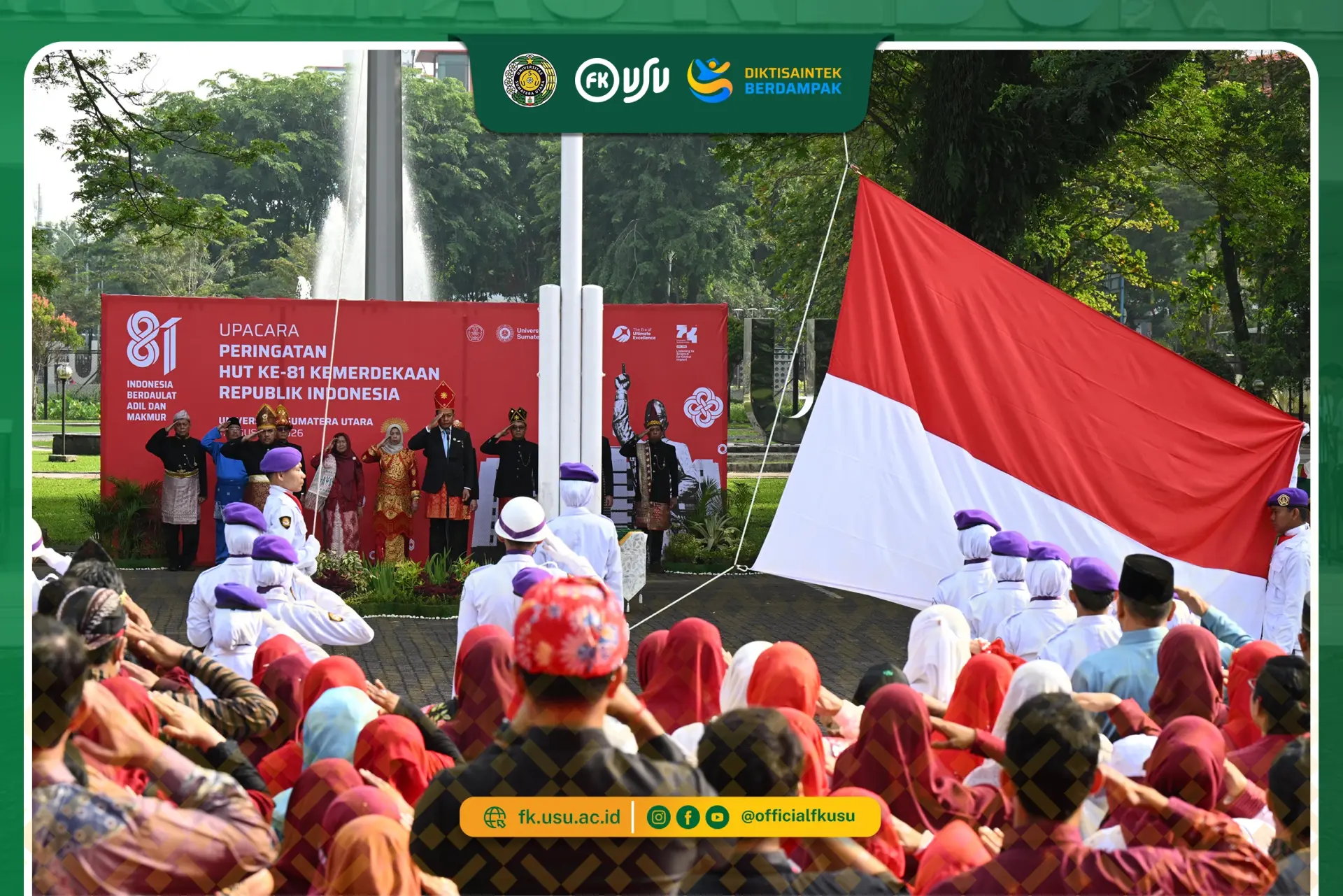 Celebrating Indonesia’s 81st Independence Anniversary, Faculty of Medicine USU Strengthens the Spirit of Nationalism